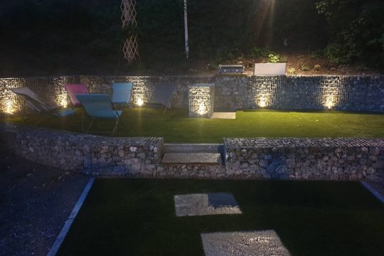 Jardin privatif de nuit